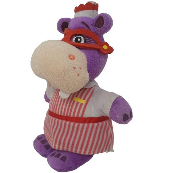 Disney Hallie Hippo Nurse Doc Mcstuffins Just Play Stuffed Animal Plush Toy 7" - Picture 3 of 6